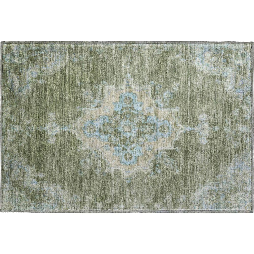 Mayfield Premium Machine Washable Abstract AMF2321 Basil 2 ft. x 3 ft. Accent Rug price history on PriceWatchPro