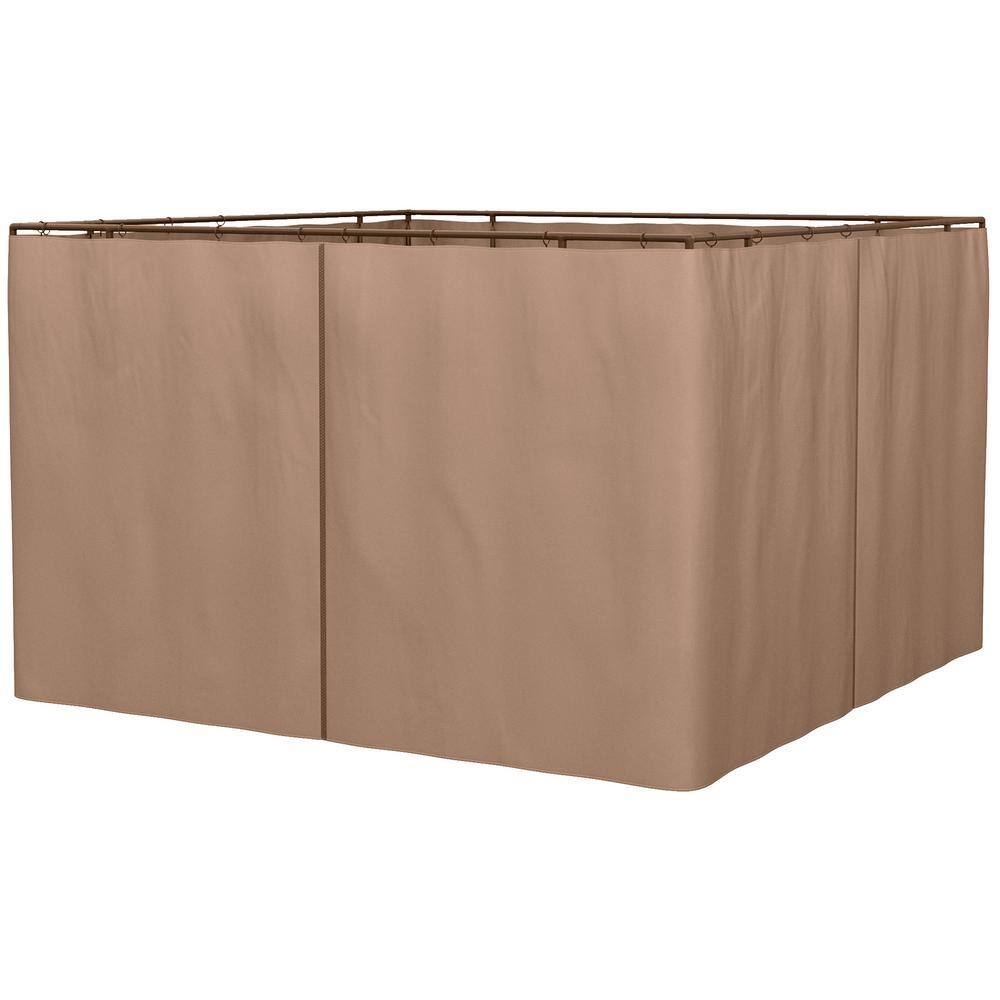 10 ft. x 10 ft. Brown Universal Gazebo Sidewall Set with with Panels, Hooks and C-Rings for Pergolas and Cabanas price history on PriceWatchPro