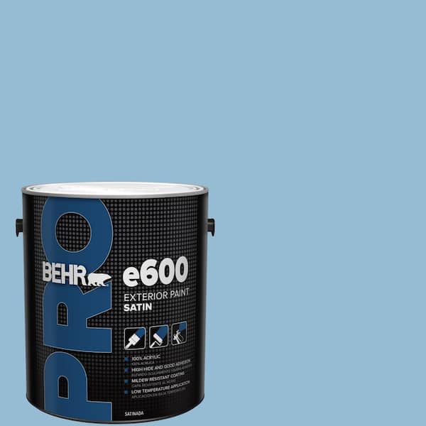 BEHR PRO 1 gal. #M500-3 Blue Chalk color Satin Exterior Paint