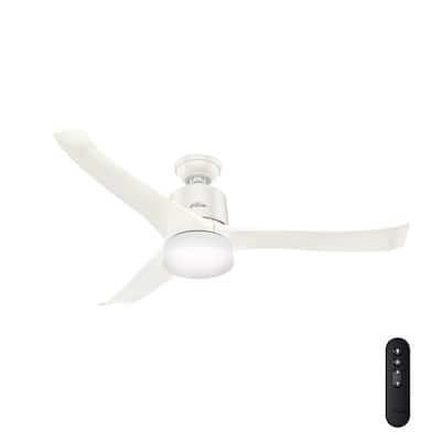 Symphony Wifi Enabled Apple HomeKit/Google Home/Alexa 54 in. Indoor Fresh White Ceiling Fan with Light Kit and Remote