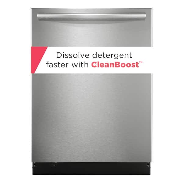 Frigidaire Gallery 24 in Top Control Built In Tall Tub Dishwasher in Stainless Steel with 7 Cycles and CleanBoost