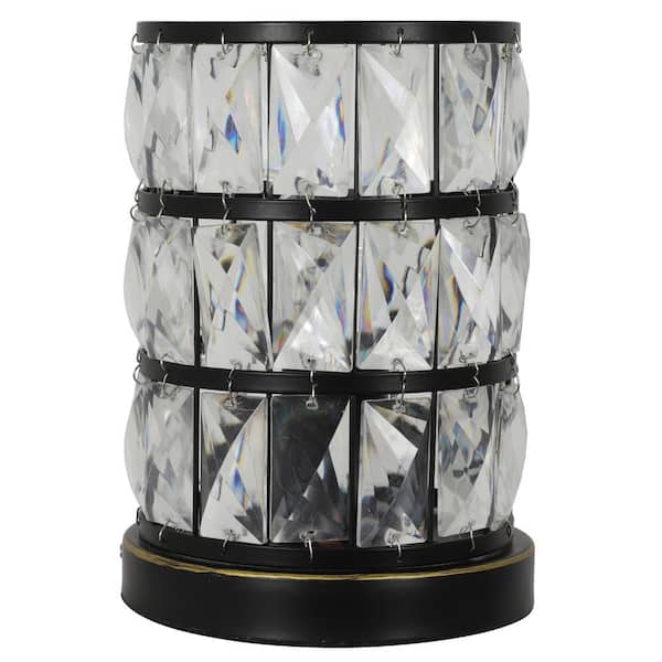 Decor Therapy Hayes 9 in. Bronze Faceted Touch Control Uplight