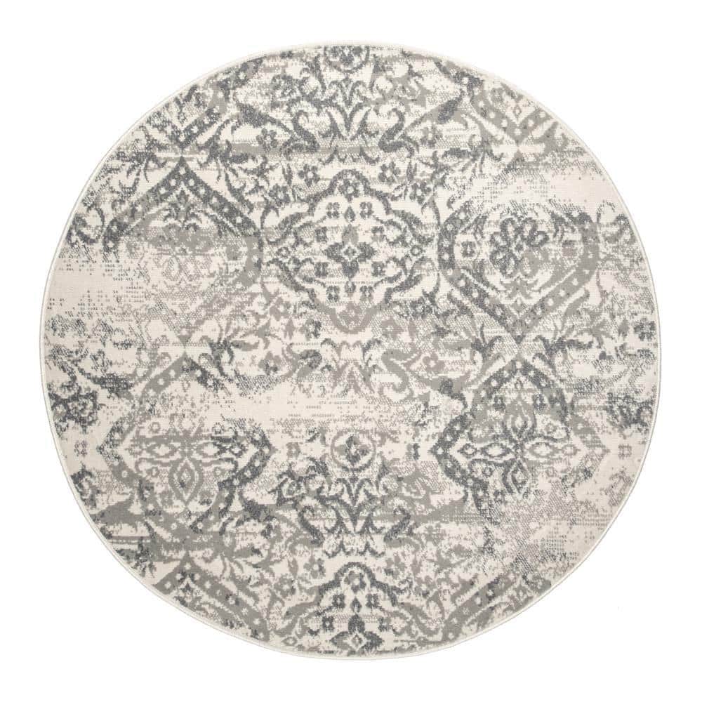 nuLOOM Vintage Freja Gray 8 ft. x 8 ft. Round Indoor Area Rug OWMN06A-R808  - The Home Depot