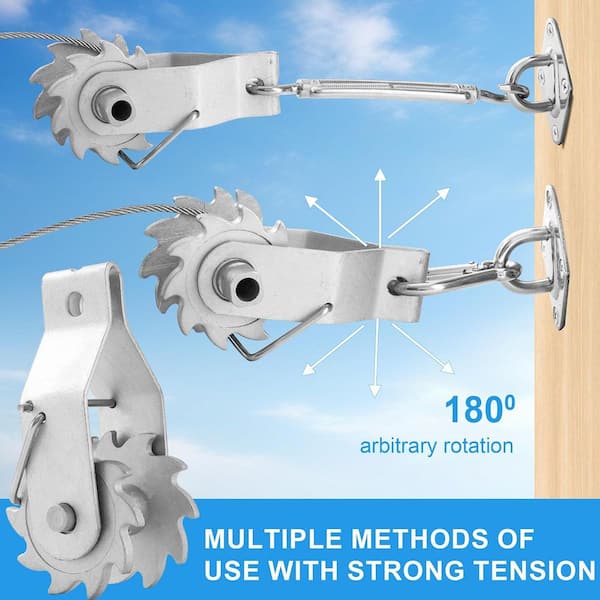 Oyezvary 50 ft. Stainless Steel Sunshade Hardware Kit with Ratchet