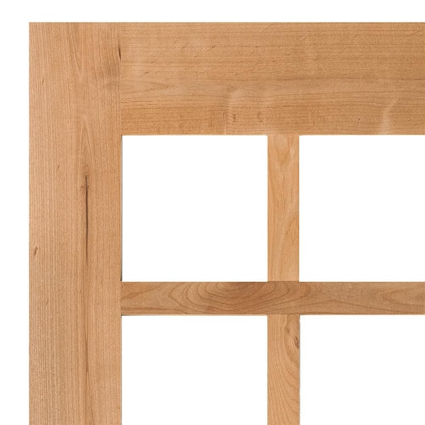 36 in. x 80 in. Craftsman Knotty Alder Left-Hand/Inswing 6-Lite Clear Glass Cedar Stain Wood Prehung Front Door
