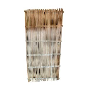 72 in. H x 36 in. W Debarked Woven Willow Wood Garden Fence Panel