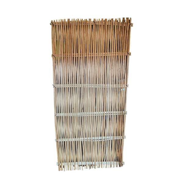 MGP 72 in. H x 36 in. W Debarked Woven Willow Wood Garden Fence Panel