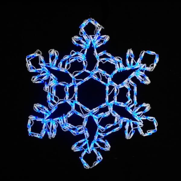 HOLIDYNAMICS HOLIDAY LIGHTING SOLUTIONS 30 in. Holidynamics Christmas Dynamic RGB Color Changing Geometric Snowflake