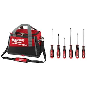 20 in. PACKOUT Tool Bag with Screwdriver Set (6-Pieces)