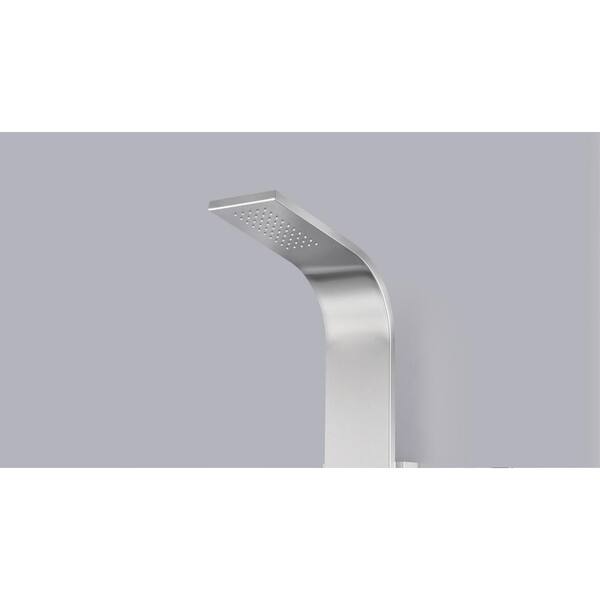 ANZZI Visor Brushed Steel 4-Spray Shower Panel System (Valve Included) ANZZI Visor Brushed Steel 4-Spray Shower Panel System (Valve Included)