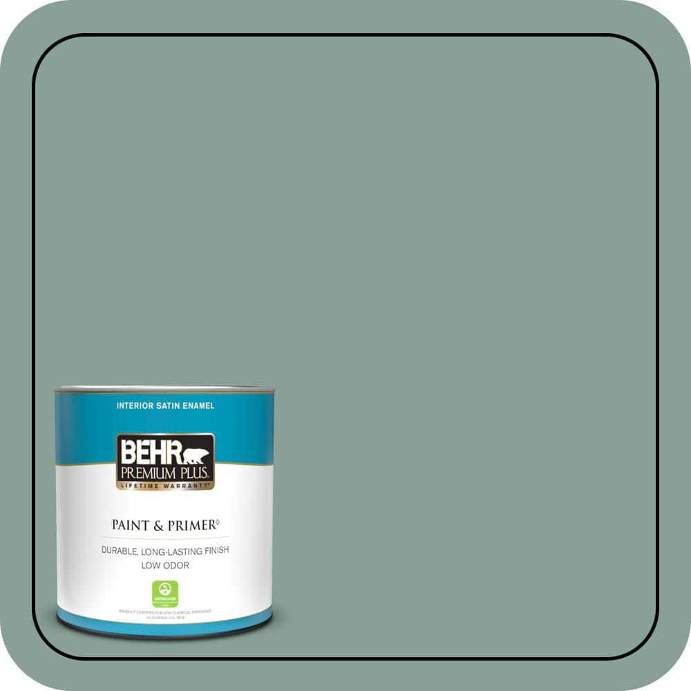 1 qt. #480F-4 Mermaid Net Satin Enamel Low Odor Interior Paint & Primer price history on PriceWatchPro