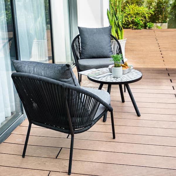 black bistro chairs outdoor