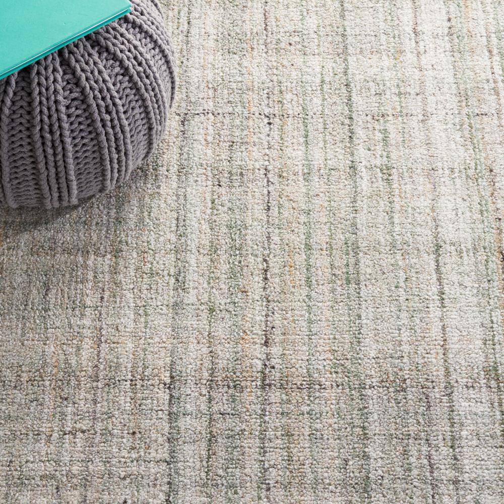Hand-Tufted Sage & Green Abstract Wool Blend Rug - 9' x 12'