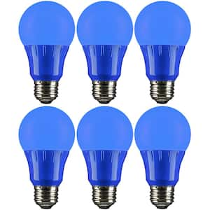22-Watt Equivalent A19 LED Blue Light Bulbs Medium E26 Base in Blue (6-Pack)