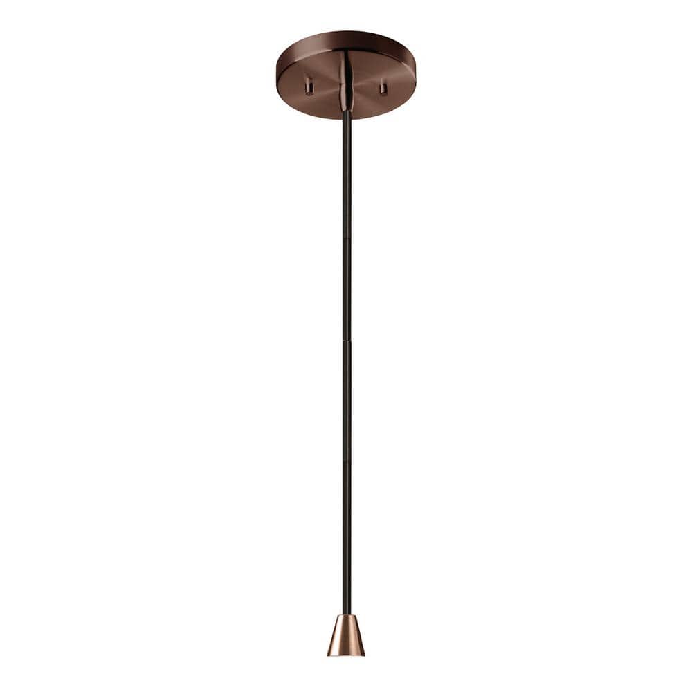 Bisque and Dark Bronze Ceramic Drum Pendant Light