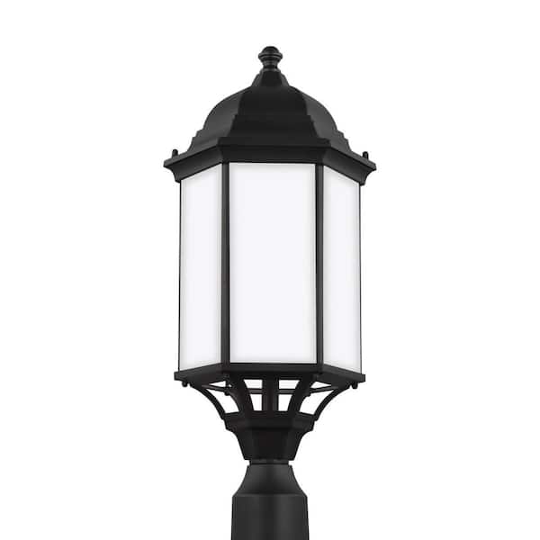 Generation Lighting Sevier 1-Light Black Outdoor Post Lantern