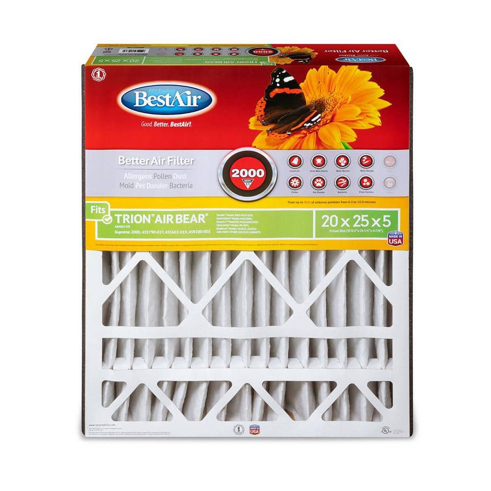 BestAir 20 in. x 25 in. x 5 in. Trion Air Bear FPR 7 Air Cleaner Filter