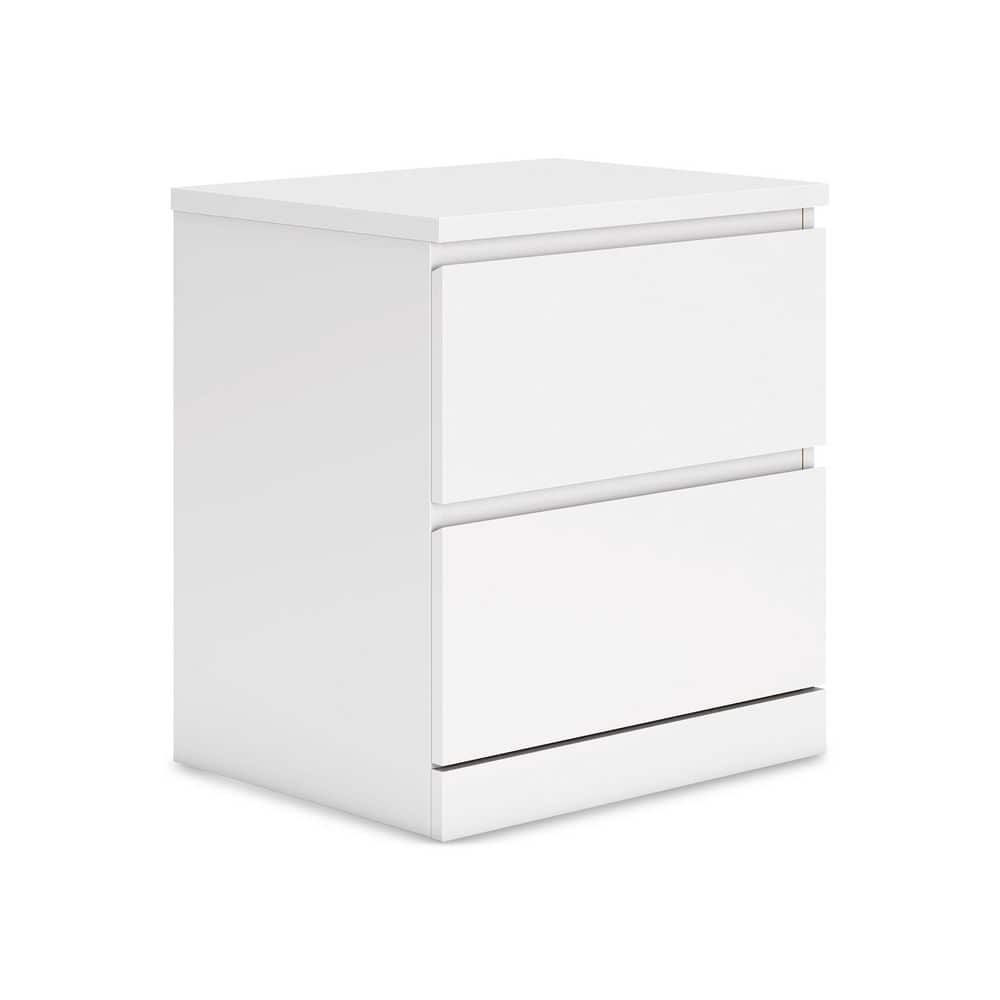 Onita White 2 Drawer 18.25 in. W Nightstands