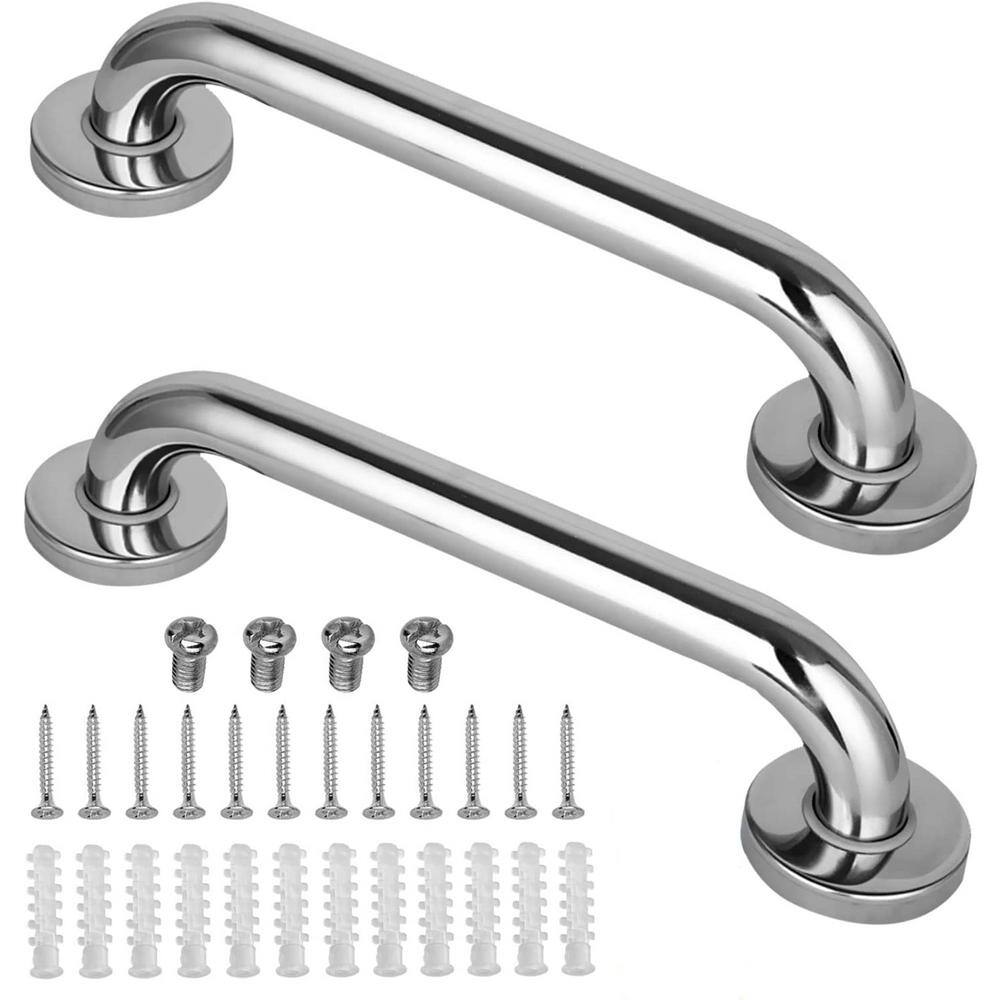 2-Pack 12 in. Shower Grab Bar, Shower Bath Safety Handrail for Shower Chair