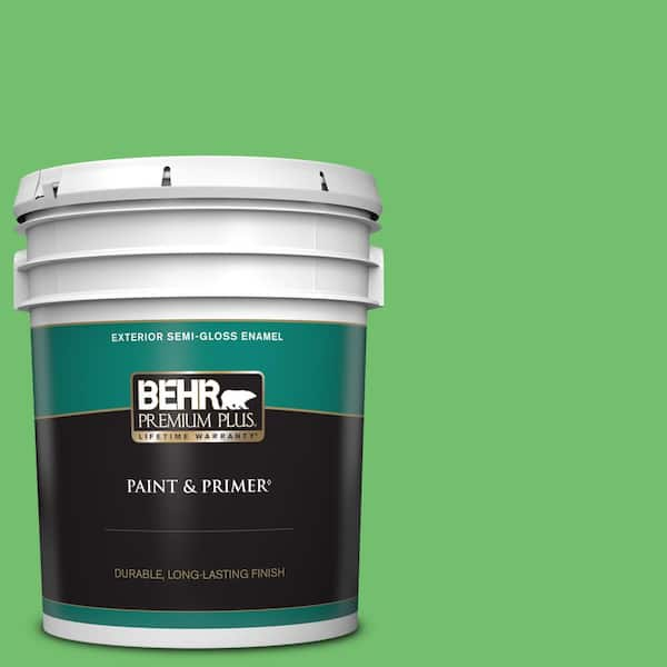 BEHR PREMIUM PLUS 5 gal. #440B-5 Dublin Semi-Gloss Enamel Exterior Paint & Primer