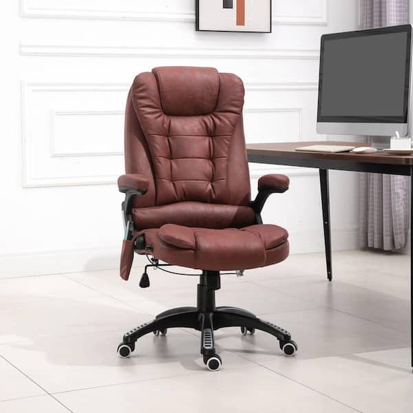 Heated Vibrating Office Massage Chair Executive Ergonomic Computer Desk Black 