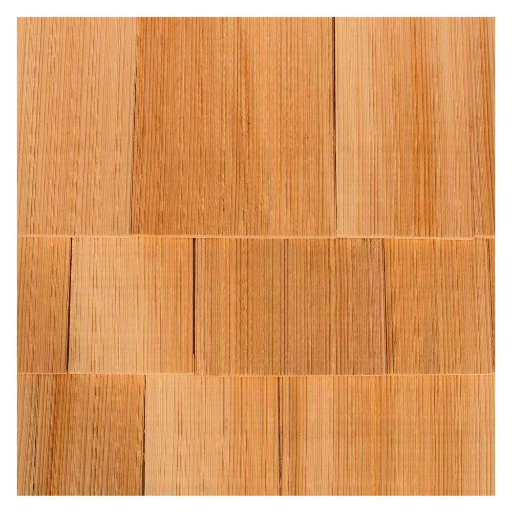 18 in. Wood Western Red Cedar Grooved Shingle 234514 The Home Depot