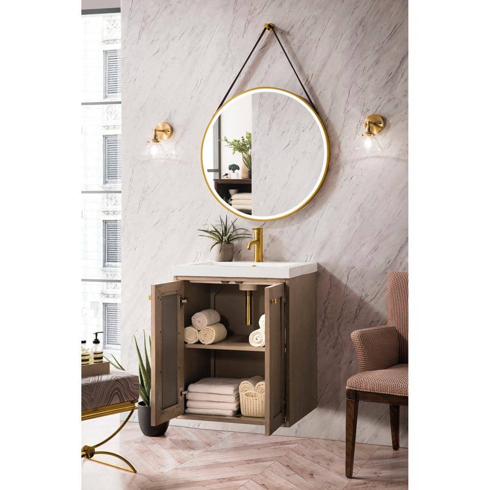 Chianti 20" Whitewashed Walnut Floating Single Vanity Set