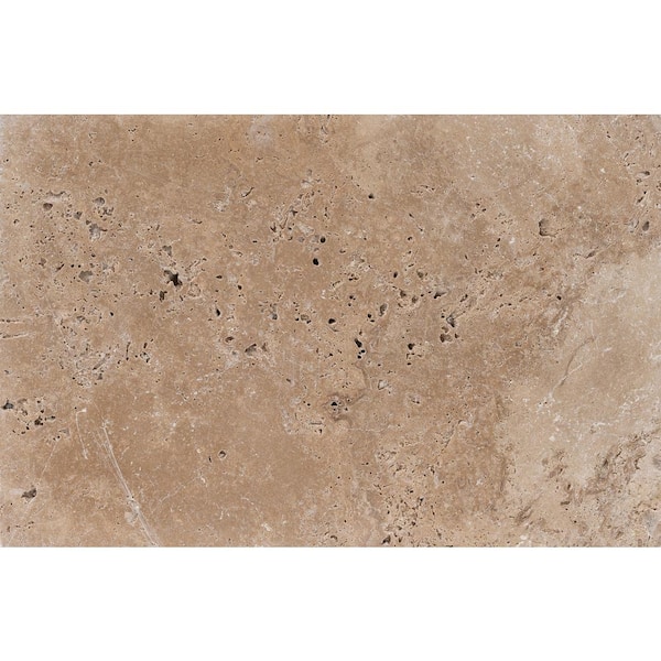 MSI Take Home Tile Sample - Mediterranean Walnut 6 in. x 6 in. Tumbled Travertine Paver Tile (0.25 sq. ft.)