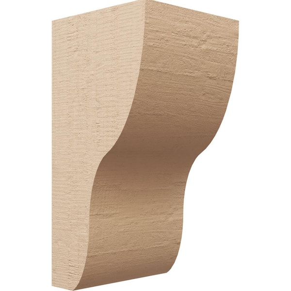 Ekena Millwork 11 in. x 11 in. x 22 in. Series 2 Wide Greensboro Rough Cedar Woodgrain Timberthane Polyurethane Corbel, Primed Tan