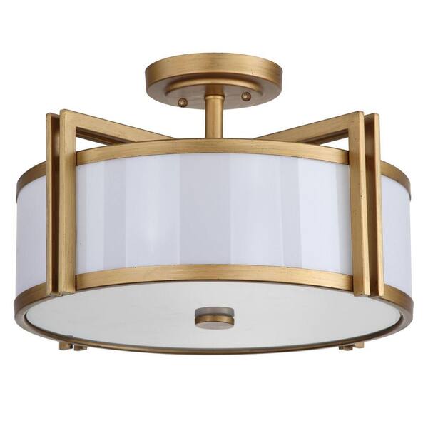 gold semi flush mount