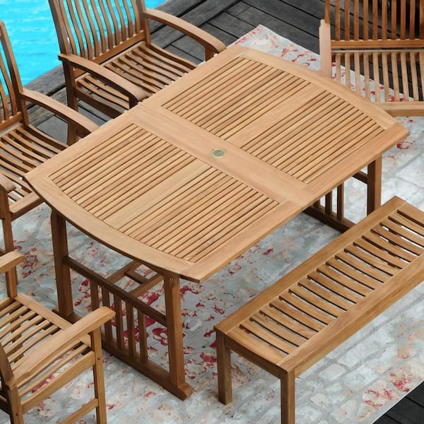 Cambridge Casual Caterina Teak Wood Extendable Outdoor Dining