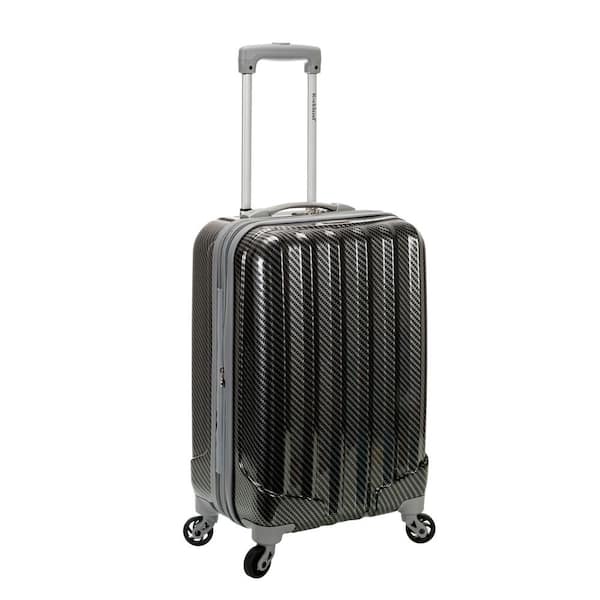 Rockland Metallic 20 in. Expandable Carry On Hardside Spinner Luggage ...