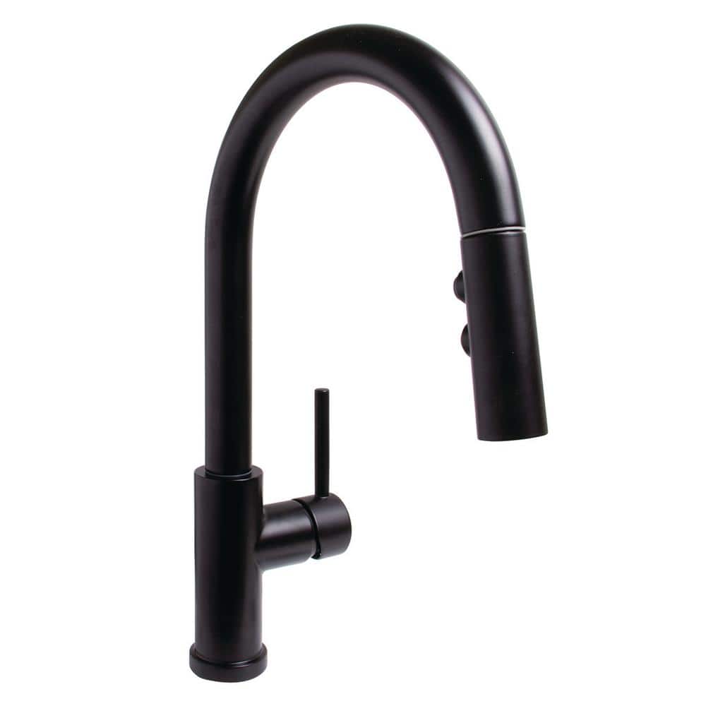 Matte Black Stainless Steel Pull-Out Spray Kitchen Faucet