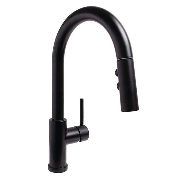 Speakman Neo Single-Handle Pull-Down Sprayer Kitchen Faucet in Matte Black