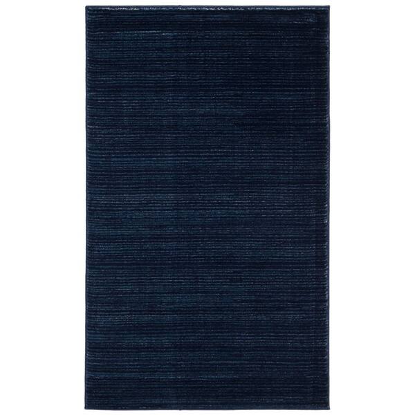 SAFAVIEH VisionNavy 4 ft. x 6 ft. Solid Marle Area Rug