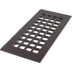 Square Series 4 in. x 12 in. Aluminum Grille, Oil Rubbed Bronze without Mounting Holes