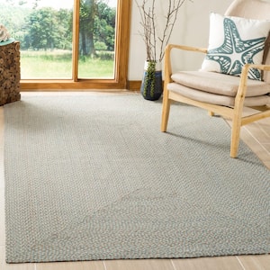 Braided Multi Doormat 3 ft. x 4 ft. Solid Area Rug
