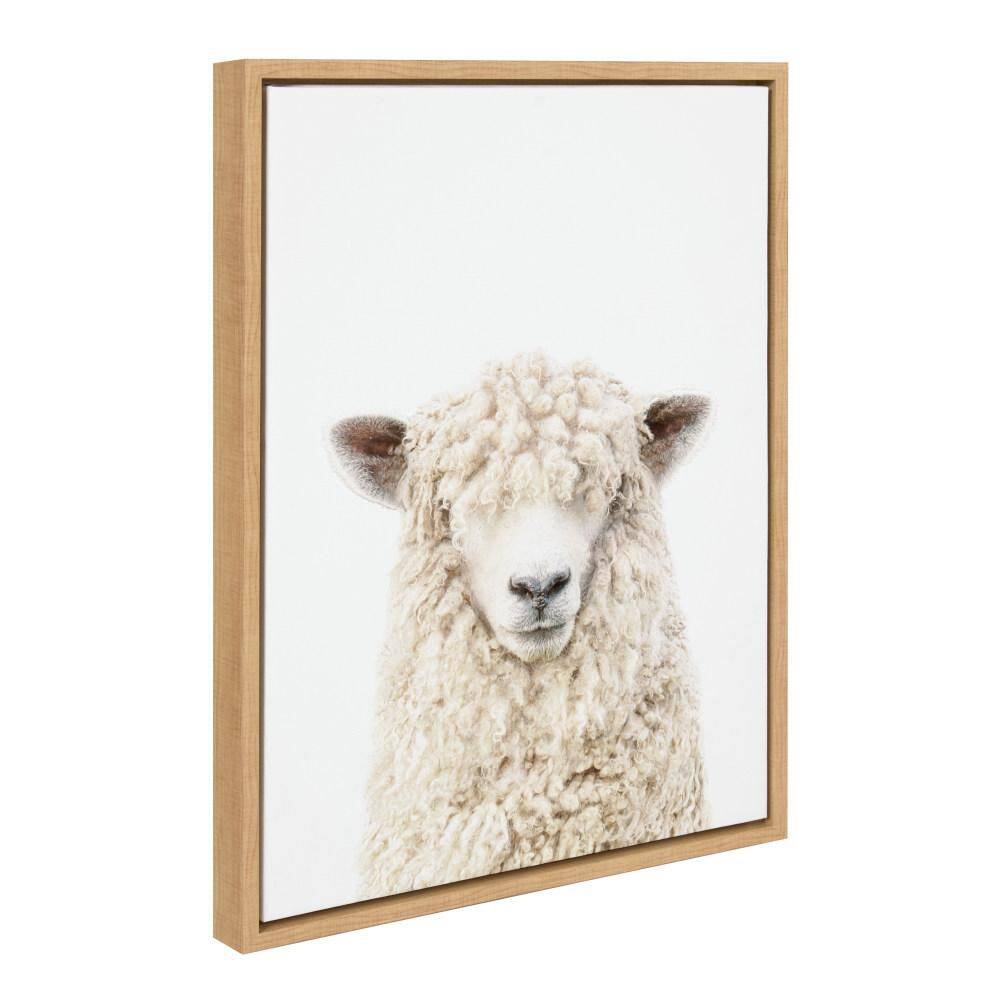 "Sylvie ""Sheep Bangs Portrait"" by Amy Peterson Art Studio Natural Framed Art Print 18 in. x 24 in." price history on PriceWatchPro