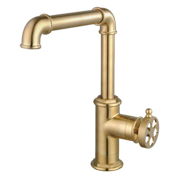 Wendell Single-Handle Kitchen Faucet in Brushed Brass