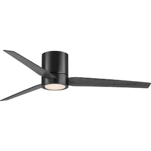 Braden 56 in. Indoor Integrated LED Black Mid-Century Modern Ceiling Fan with Remote Included for Living Room