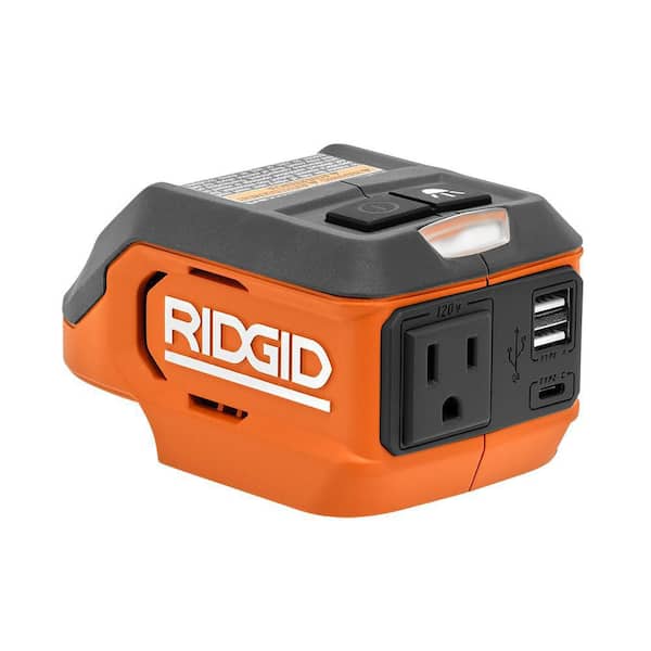 RIDGID 18V Cordless 175-Watt Power Inverter (Tool Only)