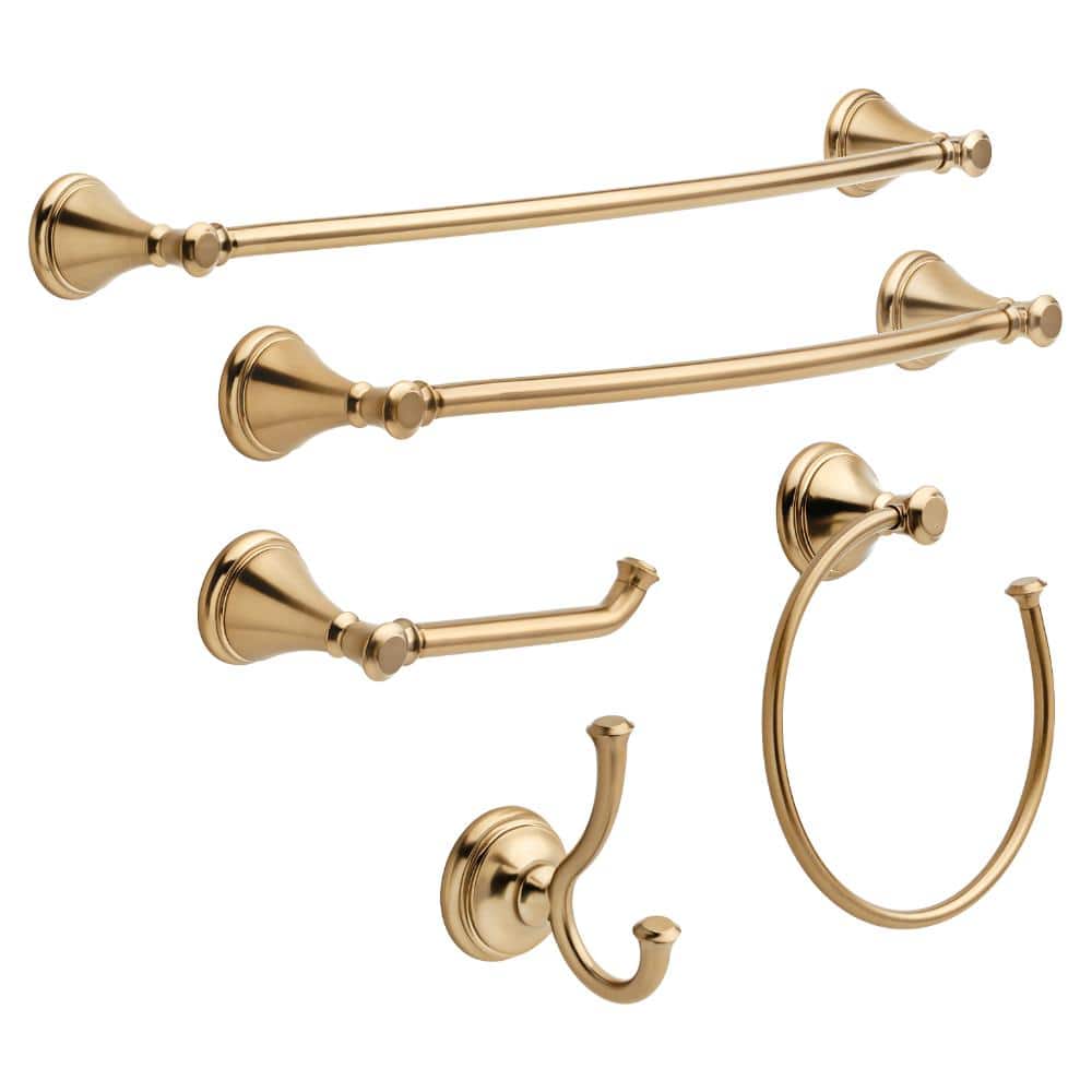 Cassidy 24" Champagne Bronze Wall Mounted Double Towel Bar