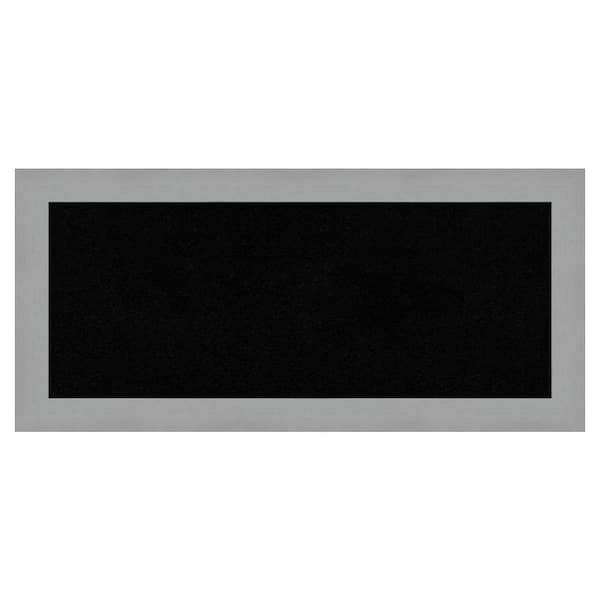 Amanti Art Brushed Nickel Framed Black Corkboard 33 in. x 15 in ...