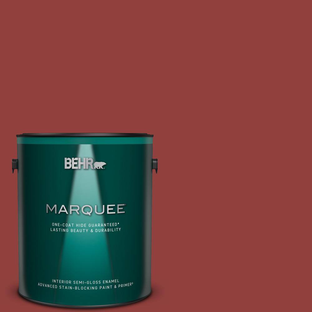 1 gal. #S-H-180 Awning Red Semi-Gloss Enamel Interior Paint & Primer