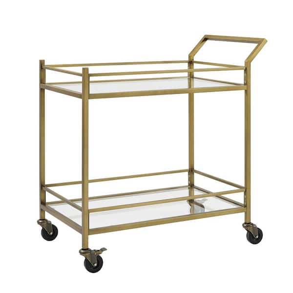 CROSLEY FURNITURE Aimee Gold Bar Cart