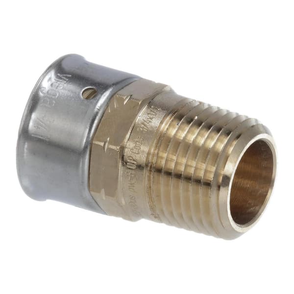 PureFlow 3/4 in. Press x 1/2 in. MPT Zero Lead Bronze Adapter (10-pack)