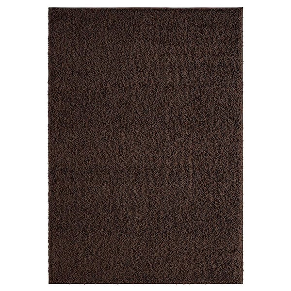 Context Eclipse Solid Brown 6 ft. x 9 ft. Polypropylene Area Rug