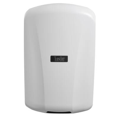 110-Volt to 120-Volt ADA Compliant, Surface Mounted Electric Hand Dryer with White ABS Cover