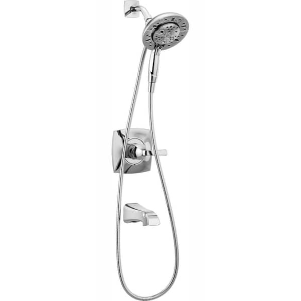 Delta Vesna In2ition 2-in-1 Single-Handle 5-Spray Tub and Shower Faucet in Chrome (Valve Included)