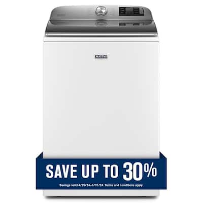 5.3 cu. ft. Smart Capable White Top Load Washing Machine with Extra Power, ENERGY STAR